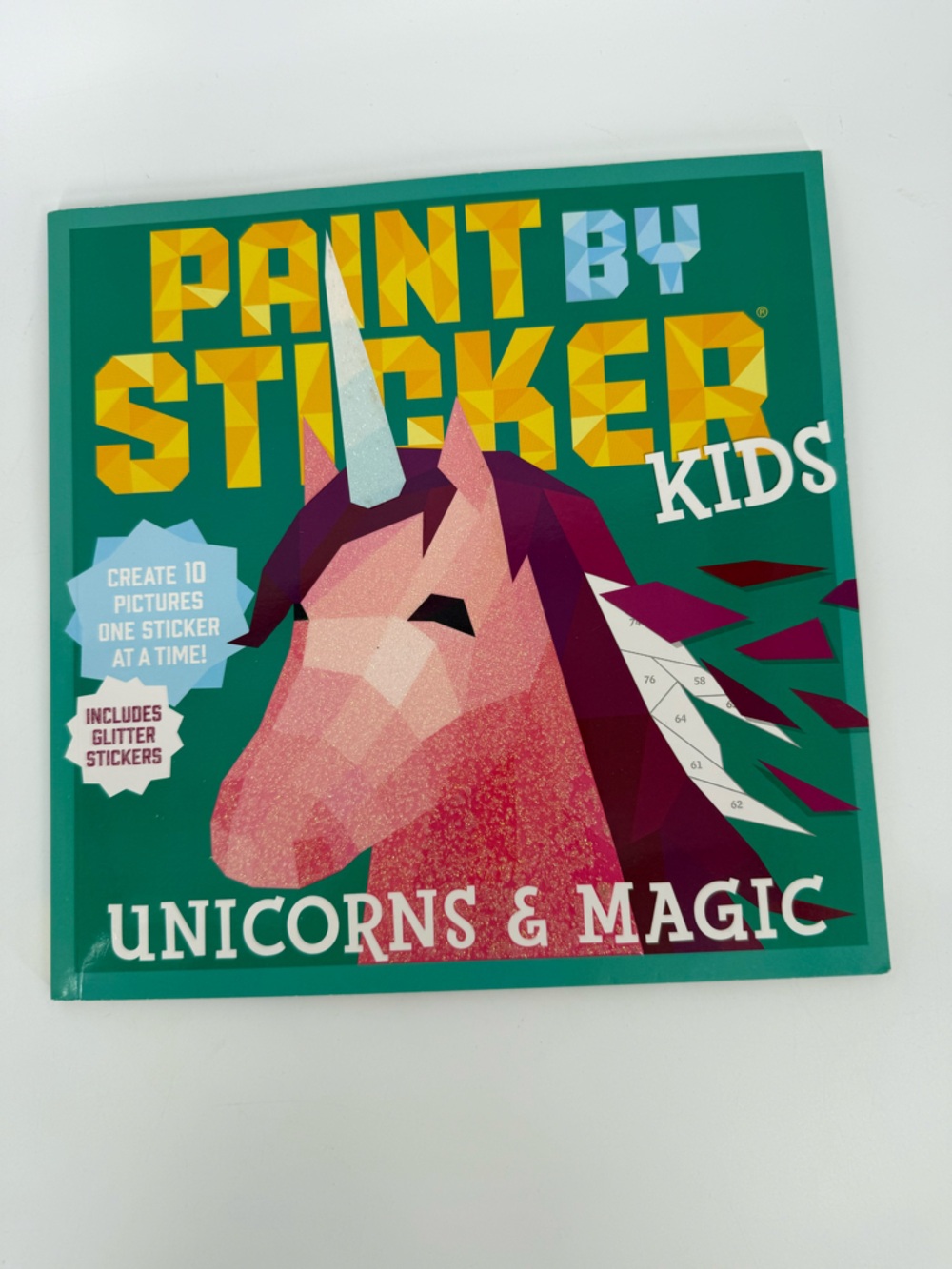 Paint By Sticker Kids Unicorns & Magic Activity Kit - Pink